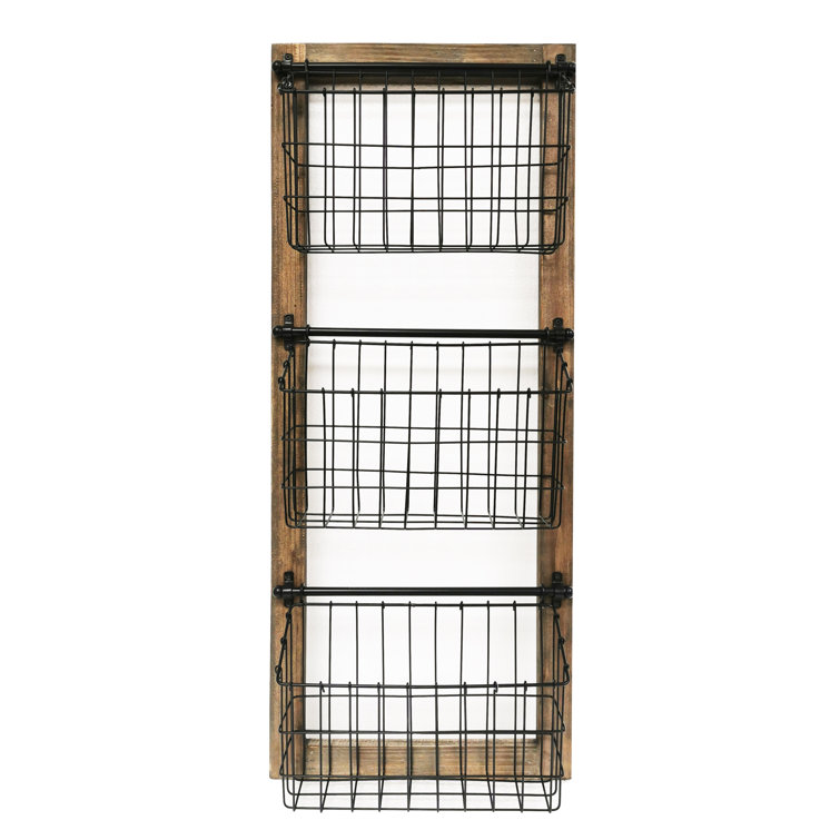 Carina's Collection ThreeTiered Basket Wall Rack Wayfair